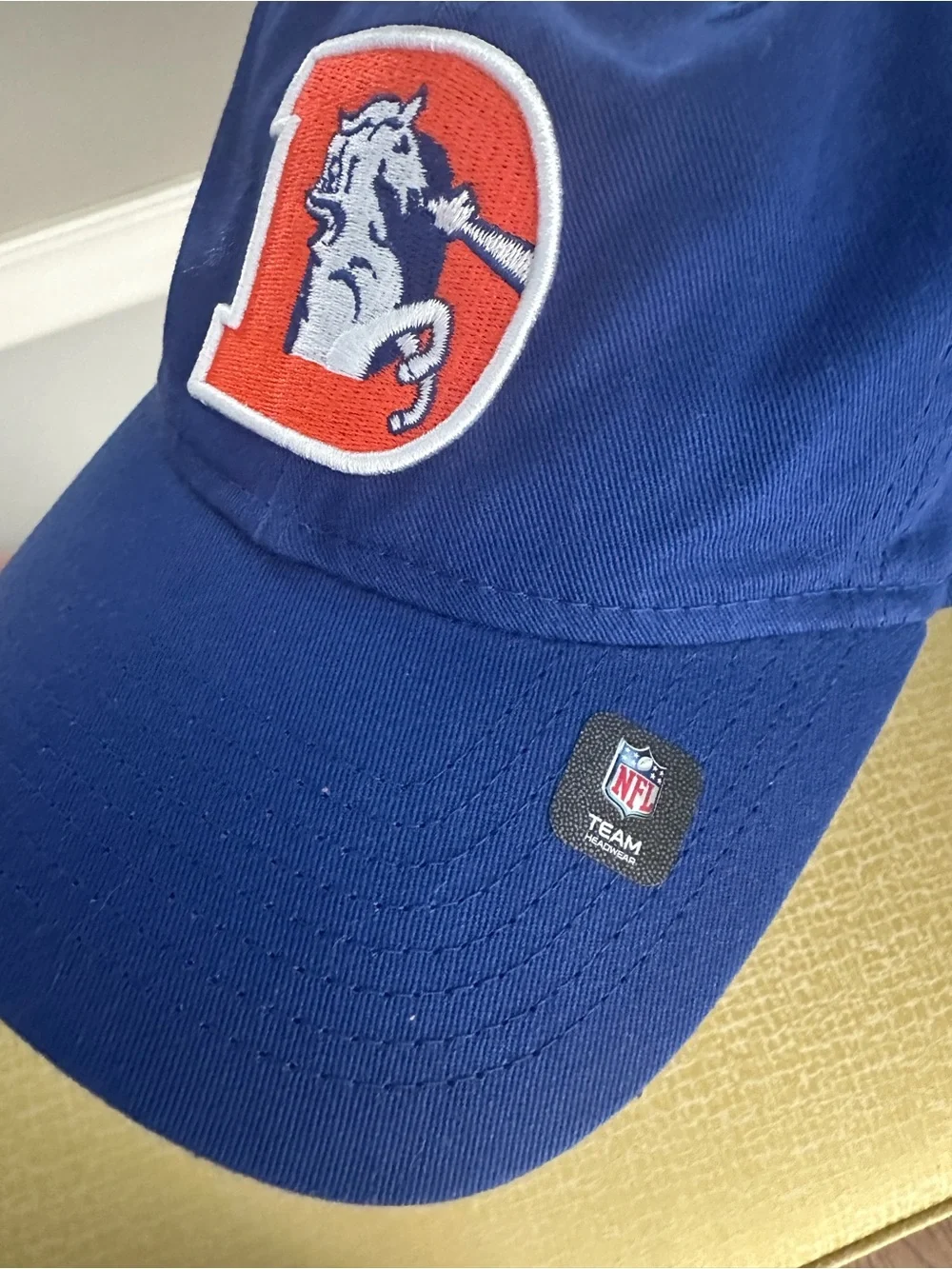 Denver Broncos Black and Blue Cap with Branded Interior Tag